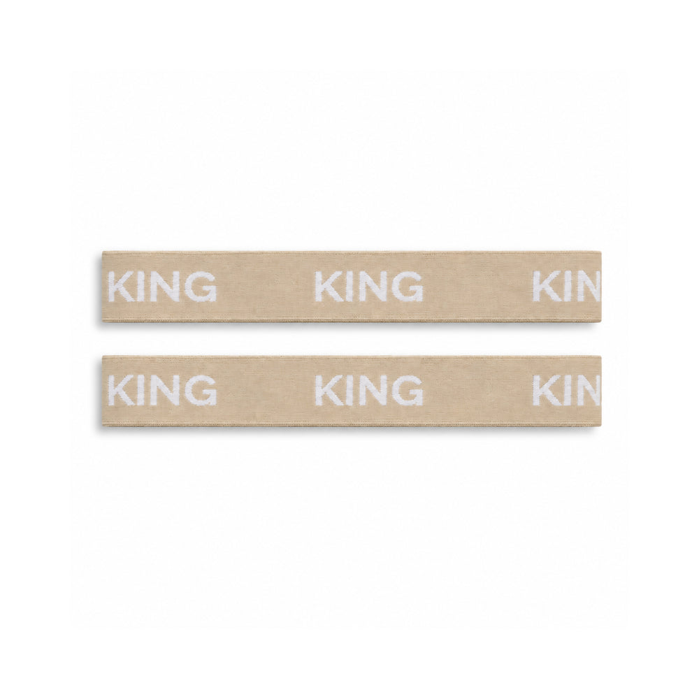 K&Co. House Series Bed Linen Storage Band King 2 Pack - TAUPE